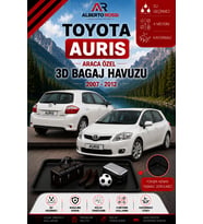 Toyota Auris 2013 - 2020 Araca Özel 3D Bagaj Havuzu