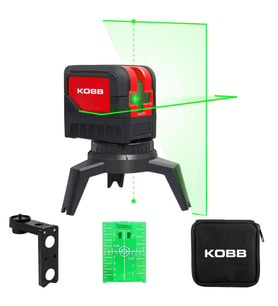 KOBB KBL92G 30M Profesyonel Yatay ve Dikey Otomatik Hizalamalı Yeşil Çapraz Çizgi Lazer,Noktalı Şakül Lazer Distomat (Kırmızı-Siyah)