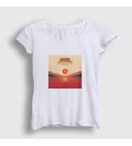 Presmono Kadın Beyaz Red Sun Black Country Communion T-Shirt 449961tt