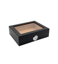 PremiumQuality Recife Siyah Sedir Humidor Puro Kutusu