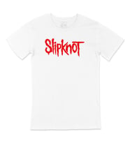 Kırmızı Slipknot Yazılı Tişört