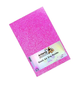Pembe Simli Eva A4 20x30 5 Adet Artlantis Simli Eva 20*30