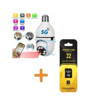 Wifi 360 Panoramik Ampul Kamera Güvenlik Kamerası Çift Wifi 360 Derece Gece Görüşlü