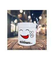 Gülümseyen Yüz Emojisi Baskılı Seramik Küllük Kül Tablası-302178