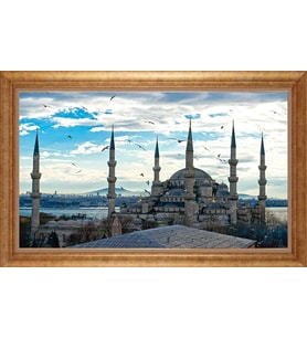 ALTIN ÇERÇEVELİ PASPARTULU TABLO CR210