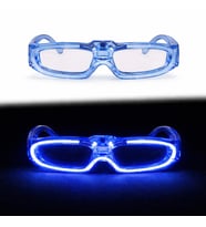 Mavi LED Işıklı Parti Gözlüğü 3 Modlu? Glow & Gece Eğlence Gözlüğü