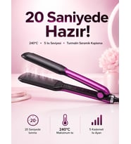 Saç Düzleştirici Isı Ayarlı Seramik Kaplama Döner Kablo Yıpranma Karşıtı