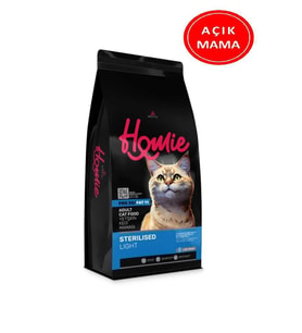 Homie Düşük Tahıllı Kısırlaştırılmış Light Yetişkin Kedi Maması 1 Kg AÇIK