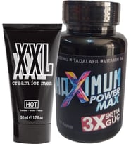 Hotxxl 50 Ml Erkeğe Hacimdestek Kremi + 1 Adet 3X Black Box Maximum 30 Lu Set