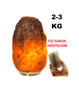 Doğal Kaya Tuz Lambası, 2/3 kg, Ortamınıza Sıcaklık ve Atmosfer Katın (Krem)