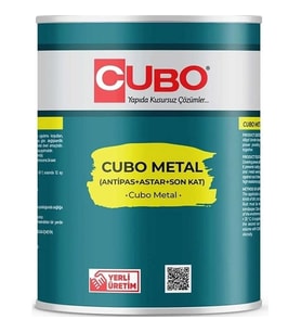 Cubo Metal Pas Boyası Siyah 0,75 Litre