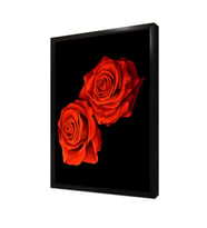 Kırmızı Çiçek Çerçeveli Mdf Tablo