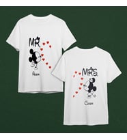 Mickey & Minnie Mouse Sevgili Çift Tasarımlı Tişört Kişiye Özel ( Unisex - Büyük - Çocuk )