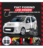 Fiat Fiorino 2008-2024 Uzun - Kısa Far Uyumlu Şimşek Etkili Led Xenon Premium Series H4
