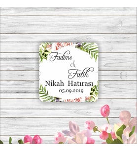 Nikah Hatırası Ahşap Magnet