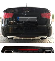 Kia Cerato Difüzör Arka Tampon Eki 2 Egzoz Çıkışlı Siyah Reflektörlü