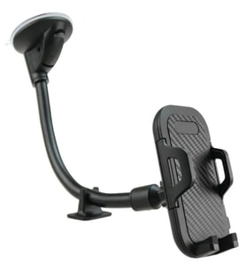 Ultratekno Y09-R Flexible Akrobat 360° Dönebilen Araç İçi Telefon Tutucu Vantuzlu 4.5-7" (Siyah)