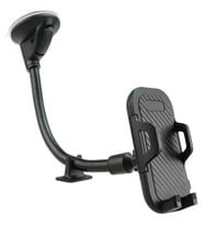 Ultratekno Y09-R Flexible Akrobat 360° Dönebilen Araç İçi Telefon Tutucu Vantuzlu 4.5-7" (Siyah)
