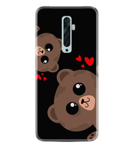 Oppo Reno 2Z 4 Lite 4 Pro 5 6 7 A31 Kılıf Desemli Silikon Love Animals 1780