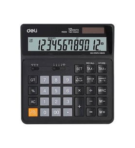 DELİ M01020 MASA ÜSTÜ HESAP MAKİNESİ 12 HANE SİYAH