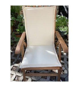 Beyaz 2 Kademeli Sırt Yük 55x42 Oturma 42x40 Cm Sandalye Minderi