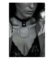 Büyük Halka Detaylı Şık Choker (Kırmızı)
