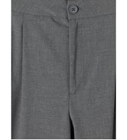 LCW Modest Gri Loose Fit Kadın Pileli Kumaş Pantolon
