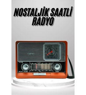 Nostaljik Vintage Radyo Taşınabilir Bluetooth Bağlantılı Hoparlör Radyo