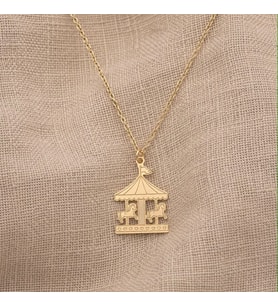 Kişiye Özel 925 Ayar Gümüş Tasarım Atlı Karınca Kolye (Gold)