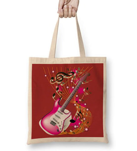 Music Müzik Gitar 2 Bez Çanta Uzun Saplı