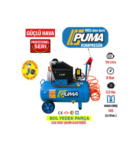50 Litre Hava Kompresörü, Hortum ve Tabanca Hediyeli, Güçlü ve Dayanıklı