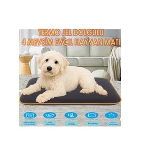 Yumuşak 4 Mevsim Termojelli Kedi/Köpek Matı 60x40cm
