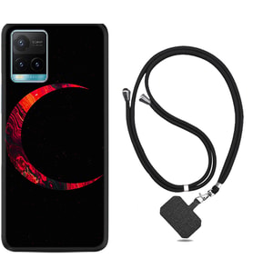 Vivo Y11S Y21S Y20 Y20S Y70 Kılıf Boyun Askılı Silikon Red Moons 1747