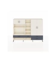 Arges Dolap 12 Raflı 4 Çekmeceli 4 Kapaklı 220x30x163 Aytaşı-Aytaşı/Antrasit
