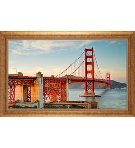 Çerçeveli Paspartulu Manzara Tablo bm1191 (Gold)