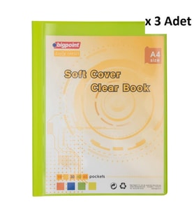Bigpoint Lolly Serisi Soft Sunum Dosyası Cepli 30'lu Yeşil x 3 Adet