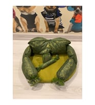 Yumuşak ve Rahat Yeşil Kedi Köpek Yatağı 45x28x5 cm