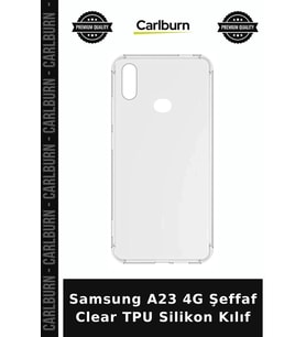 Samsung A23 4G Şeffaf Clear TPU Silikon Kılıf Koruyucu Kap Aksesuar Akıllı Telefon
