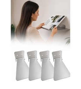 Görünmez Dekoratif Sihirli Duvar Kitaplığı Dayanıklı Metal Kitaplık Duvar Rafı 4 Adet