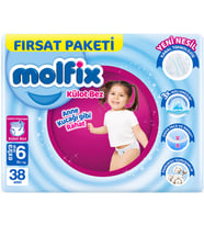 Molfix Külot Bebek Bezi Beden:6 (15+KG) Extra Large 38 Adet Fırsat Pk
