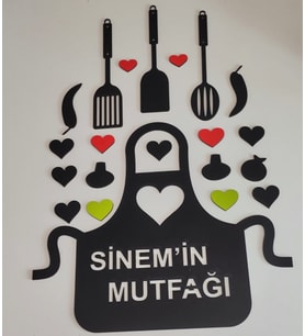 MUTFAK ÖNLÜK MODELİ KİŞİYE ÖZEL İSİMLİ DUVAR SÜSÜ