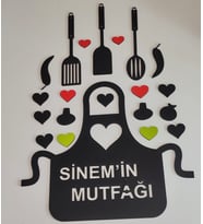 MUTFAK ÖNLÜK MODELİ KİŞİYE ÖZEL İSİMLİ DUVAR SÜSÜ