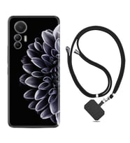Xiaomi 12 Lite Kılıf Silikon Boyun Askılı İpli Desenli Silikon Çiçekler 1639