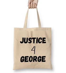Justice For George Floyd Black Lives Matter 2021 Bez Çanta Uzun Saplı