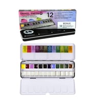 Daniel Smith Colors of Inspiration Hand Poured Watercolor Set 12 Half Pans Metal (Karışık)