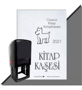Kişiye Özel Sevimli Köpek 2 2021 Otomatik Kitap Kaşesi (Siyah)