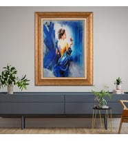 Altın Varaklı Paspartulu Çerçeveli  Tablo n5s1076
