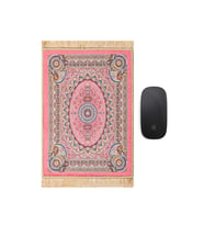 Bursa İpek Pembe Dekoratif Küçük Halı Mousepad