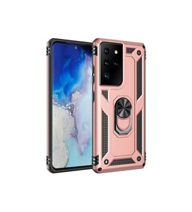 Samsung Galaxy S21 Ultra Uyumlu Kılıf Zore Vega Kapak (Rose Gold Altın)