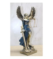 Dekoratif Kanatlı Adalet Kadını Heykeli Biblo 40cm